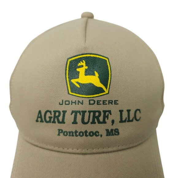 John Deere Agri Turf LLC Snapback Cap Trucker Farmer Baseball Hat Pontotoc MS - Picture 7 of 13